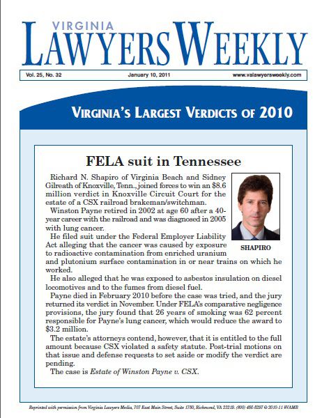 VA Personal Injury Lawyers Hall of Fame