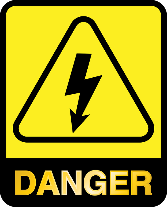 Creative Commons via pixabay / Bill The Cat -- https://pixabay.com/vectors/graphic-caution-warning-electric-3928806/